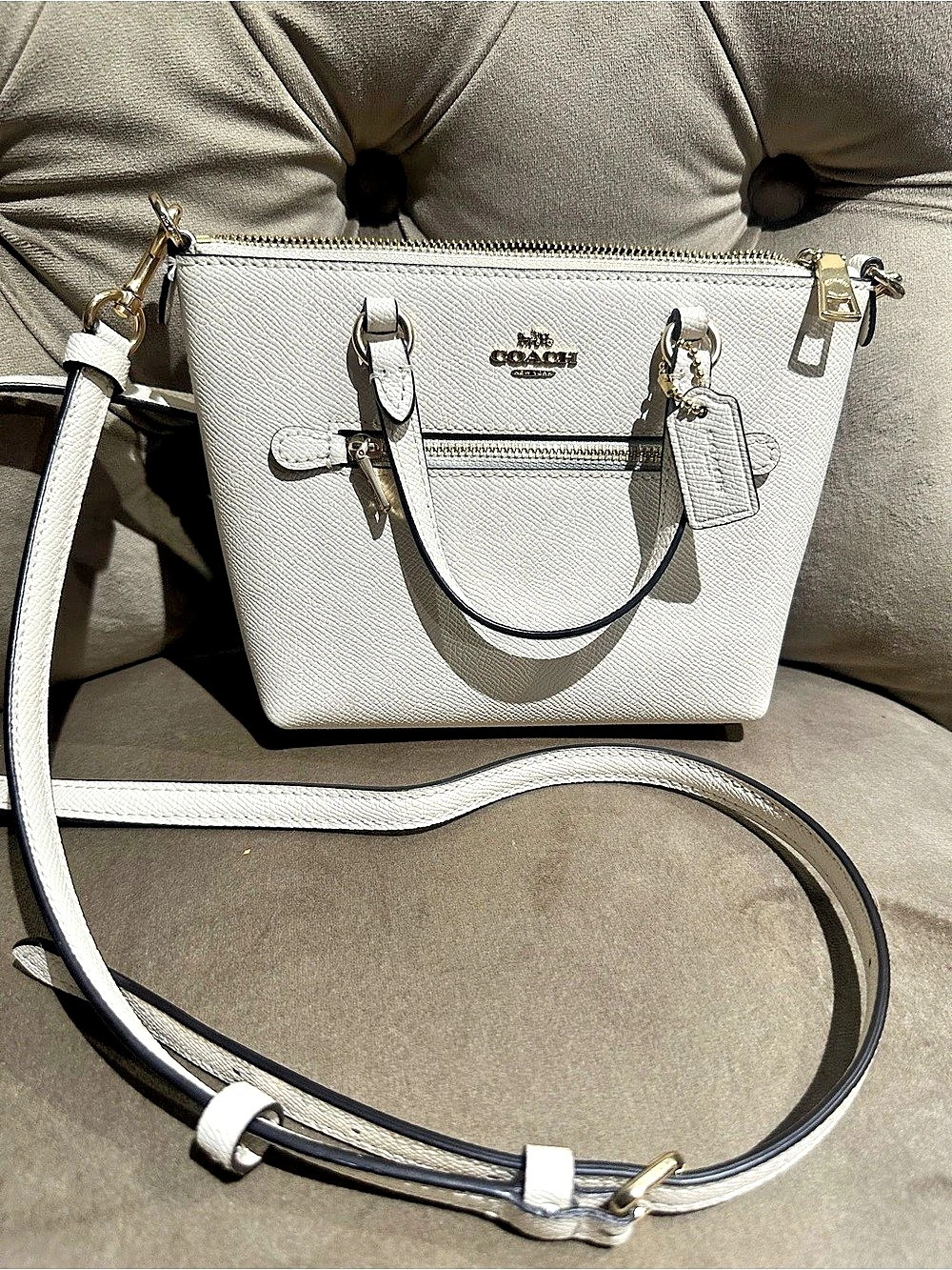 Coach Mini Sierra Satchel White Crossbody